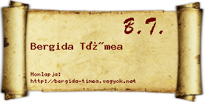 Bergida Tímea névjegykártya